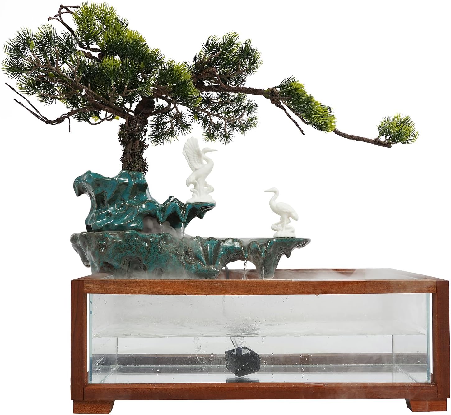 Semokia Tabletop Water Fountain with LED Light and Atomizer