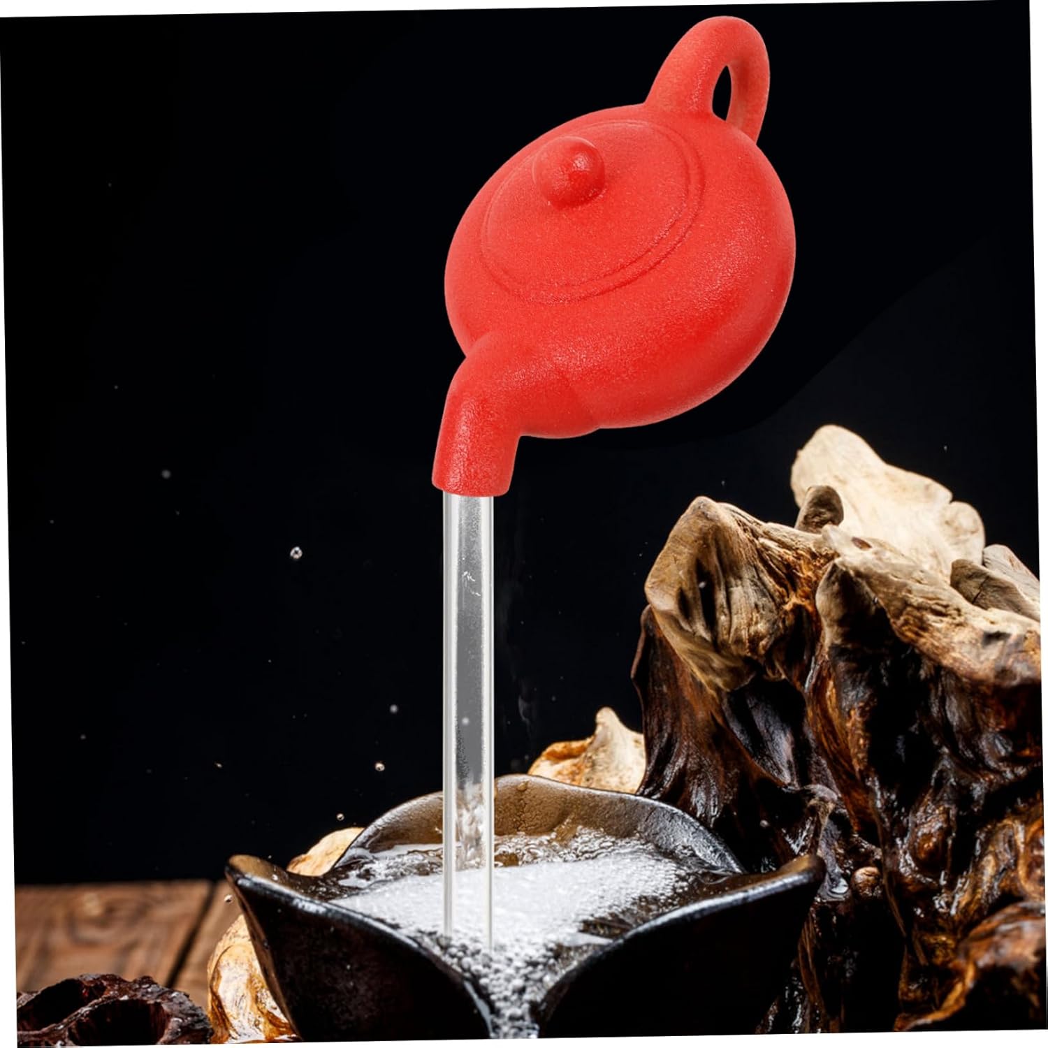 Floating Teapot Fountain Decor for Tabletop with LED Light
