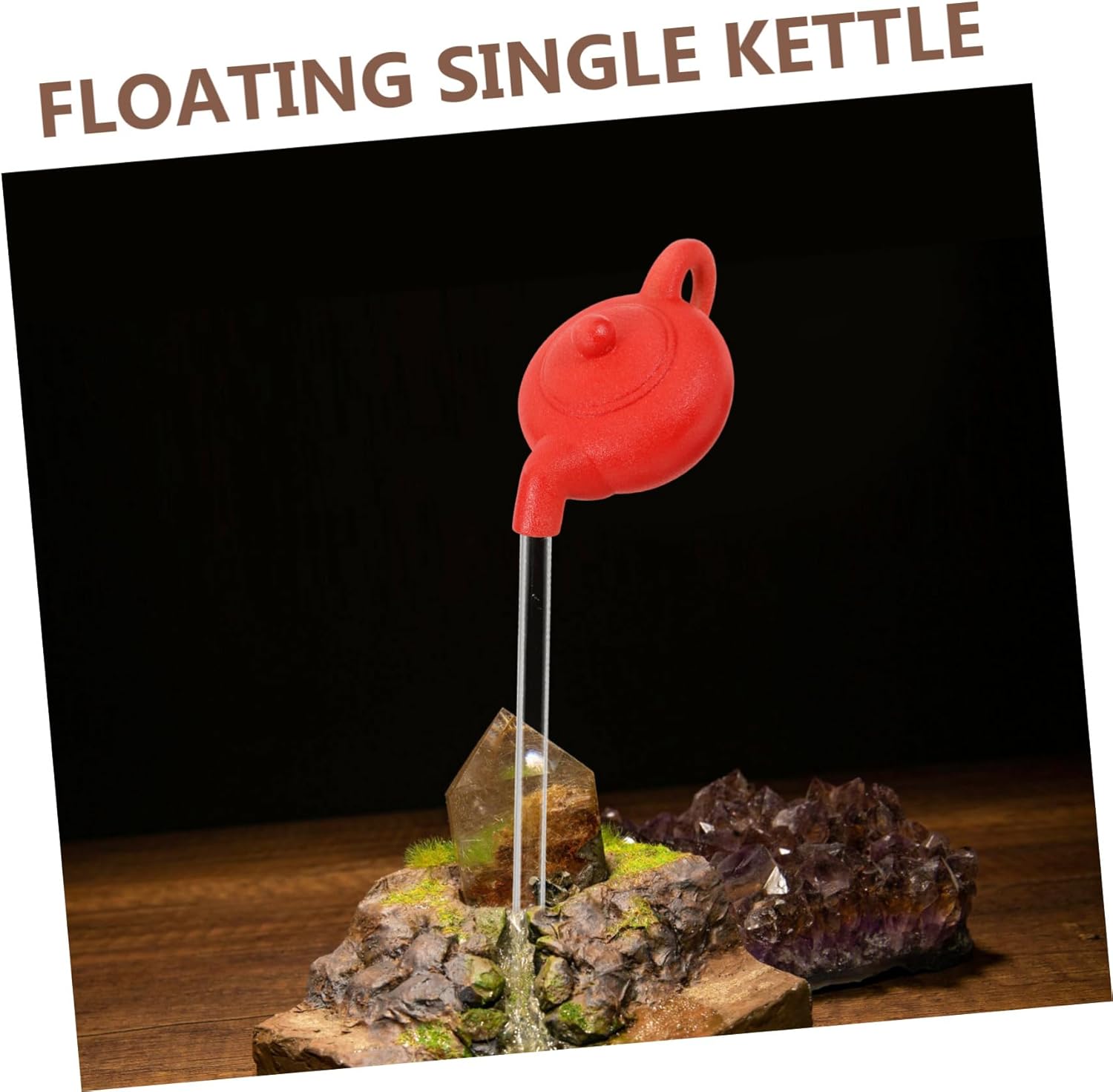 TOYANDONA Invisible Flowing Water Floating Teapot Fountain Tabletop Decor