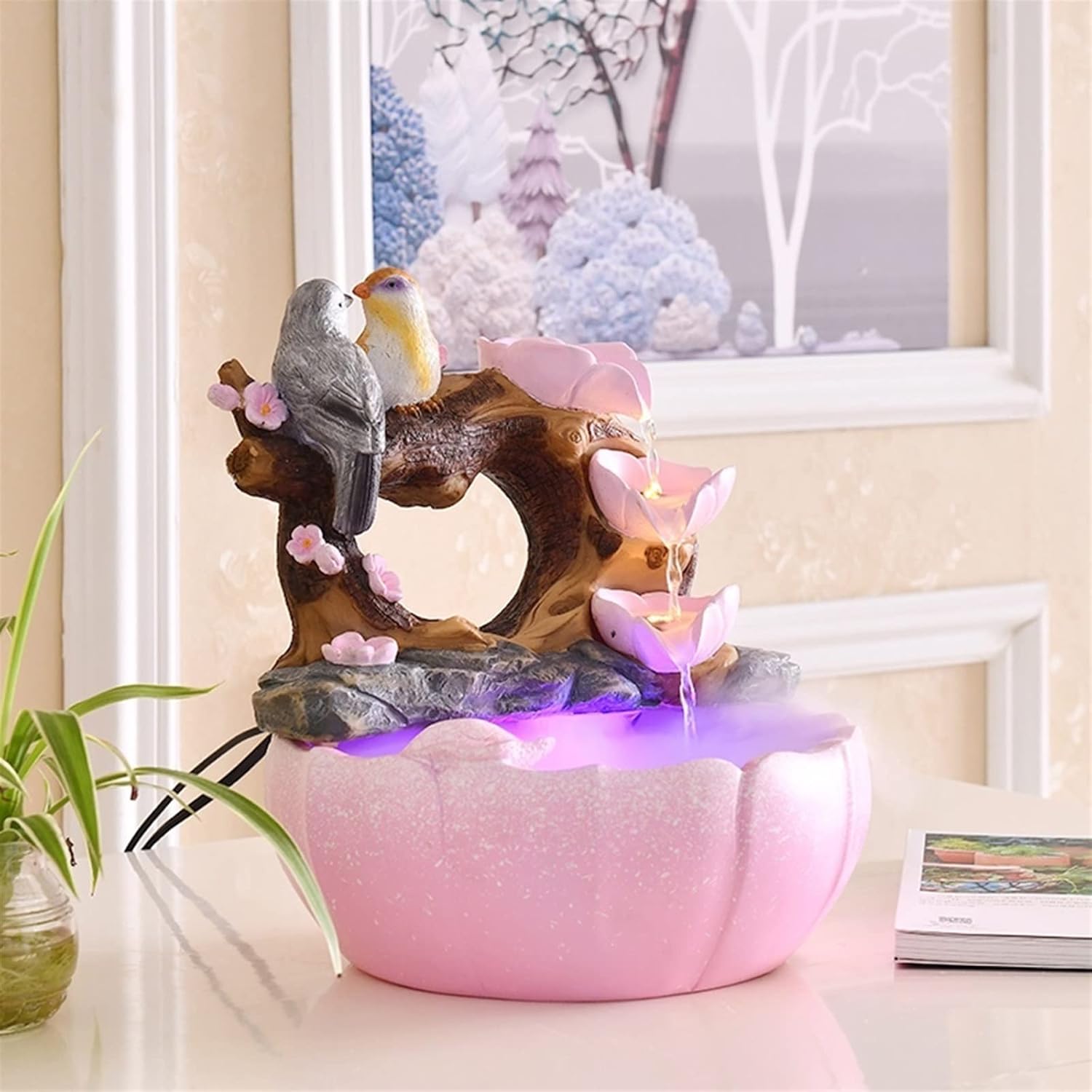 Waldor Tabletop Fountain with Atomizer for Home Decor