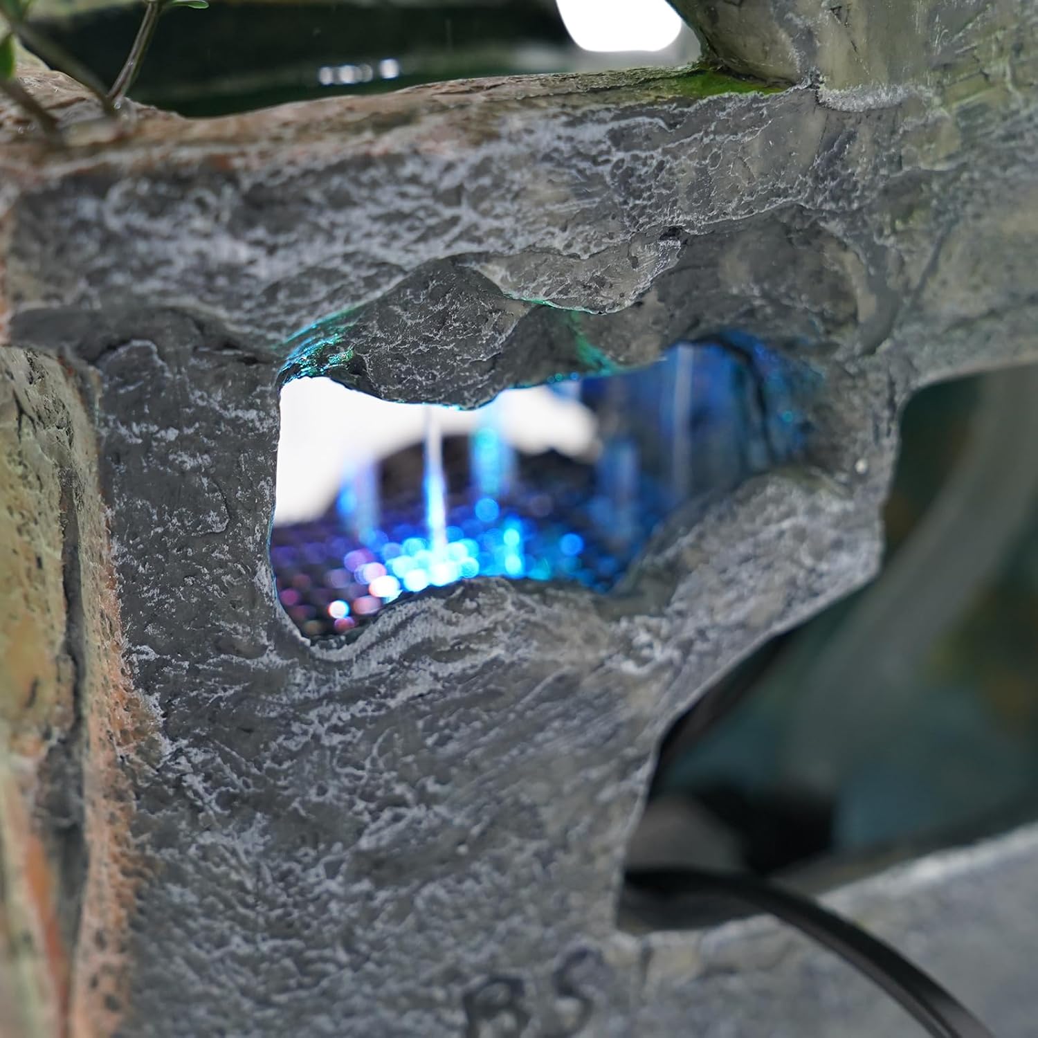 Indoor Tabletop Fountain with LED Light and Automatic Pump