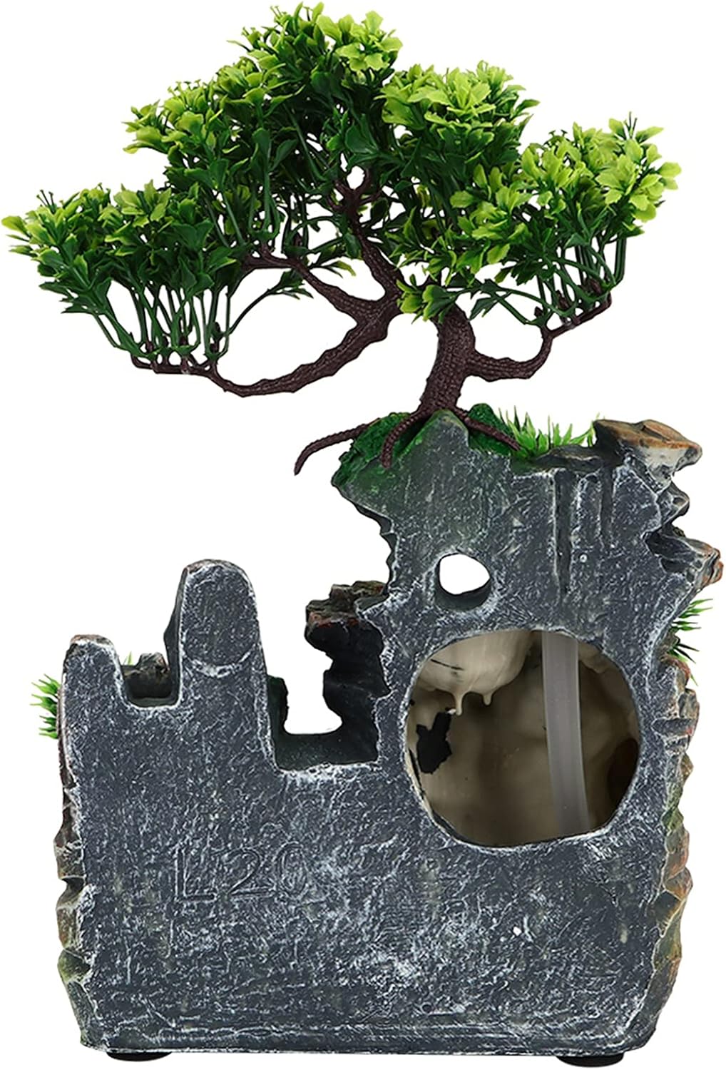 Indoor Fountain Tabletop Waterfall Humidifier with Nature Scene for Home Office