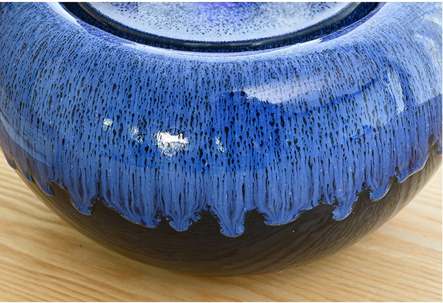 Tabletop Fountain with LED Light and Rotating Ball