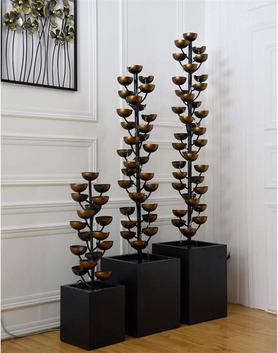 HDXWIFD Tabletop Fountain Luxury Retro Wrought Iron Indoor Fountain 374 H Desktop Fountain