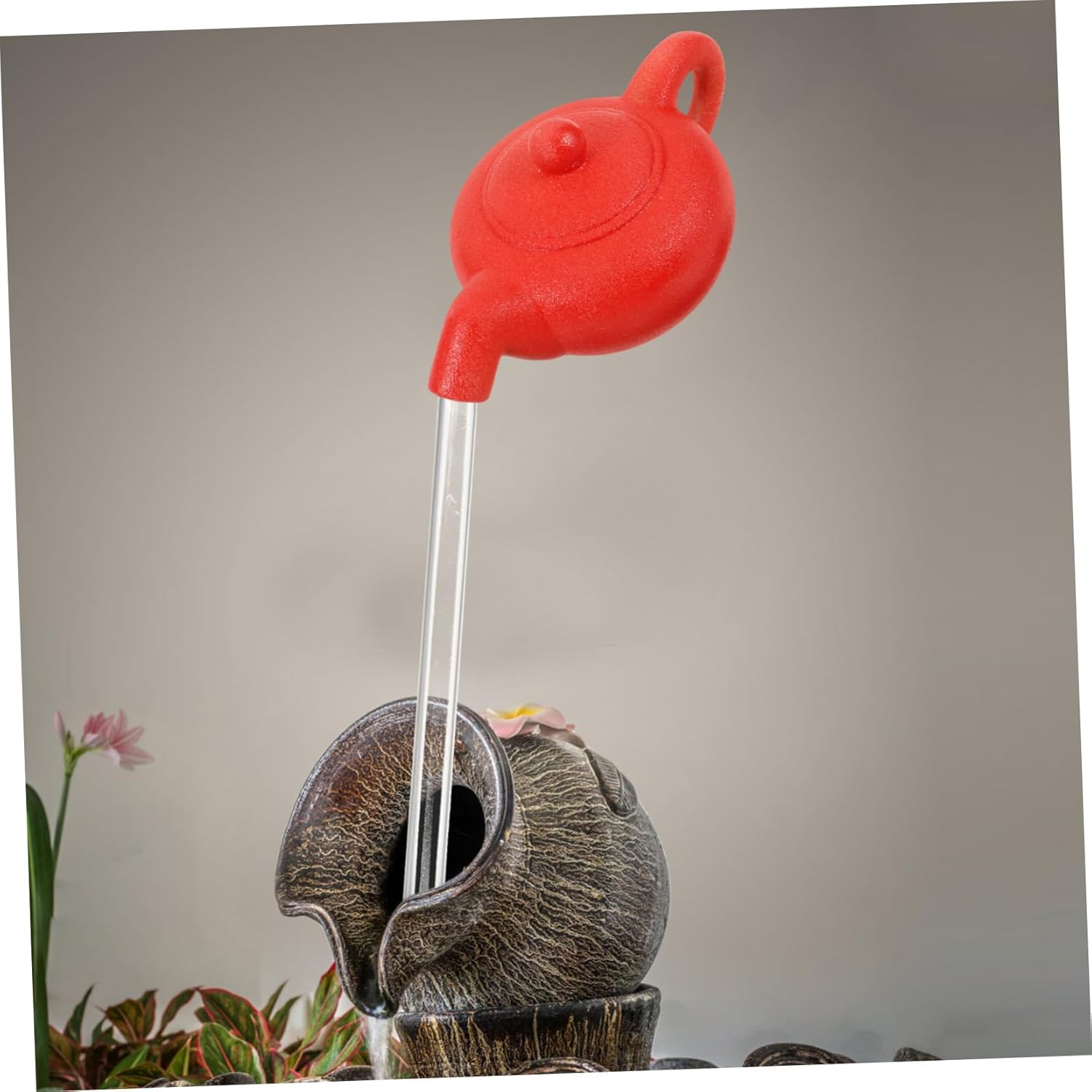 Floating Teapot Fountain Decor for Tabletop with LED Light