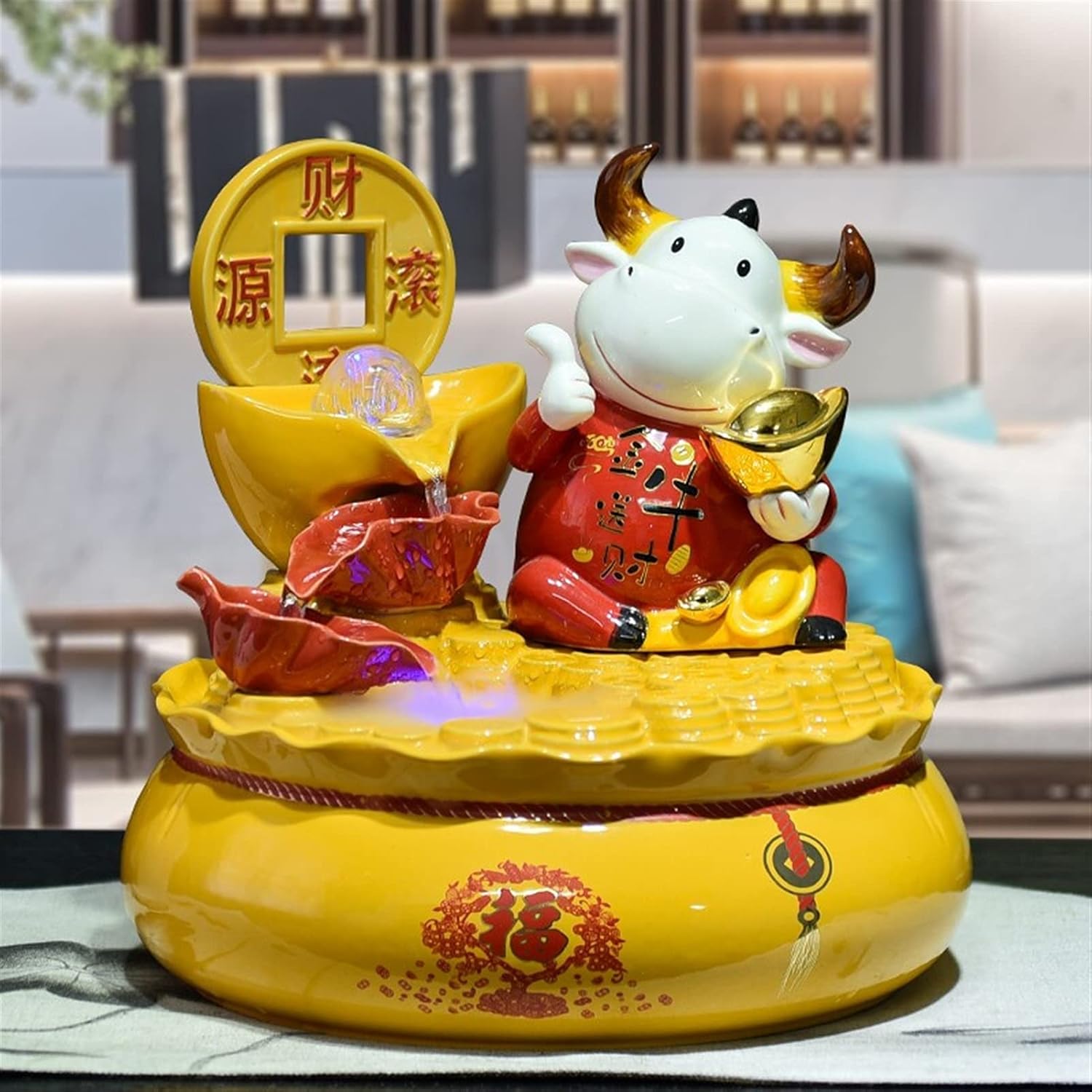 SHUNFAYOUXIANGS Desktop Waterfall Fountain Decor