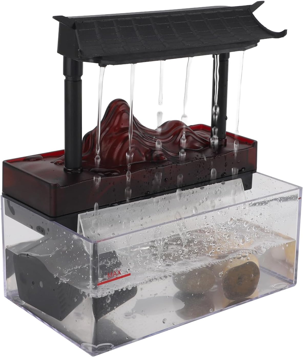 GOWENIC Tabletop Water Fountain with Light