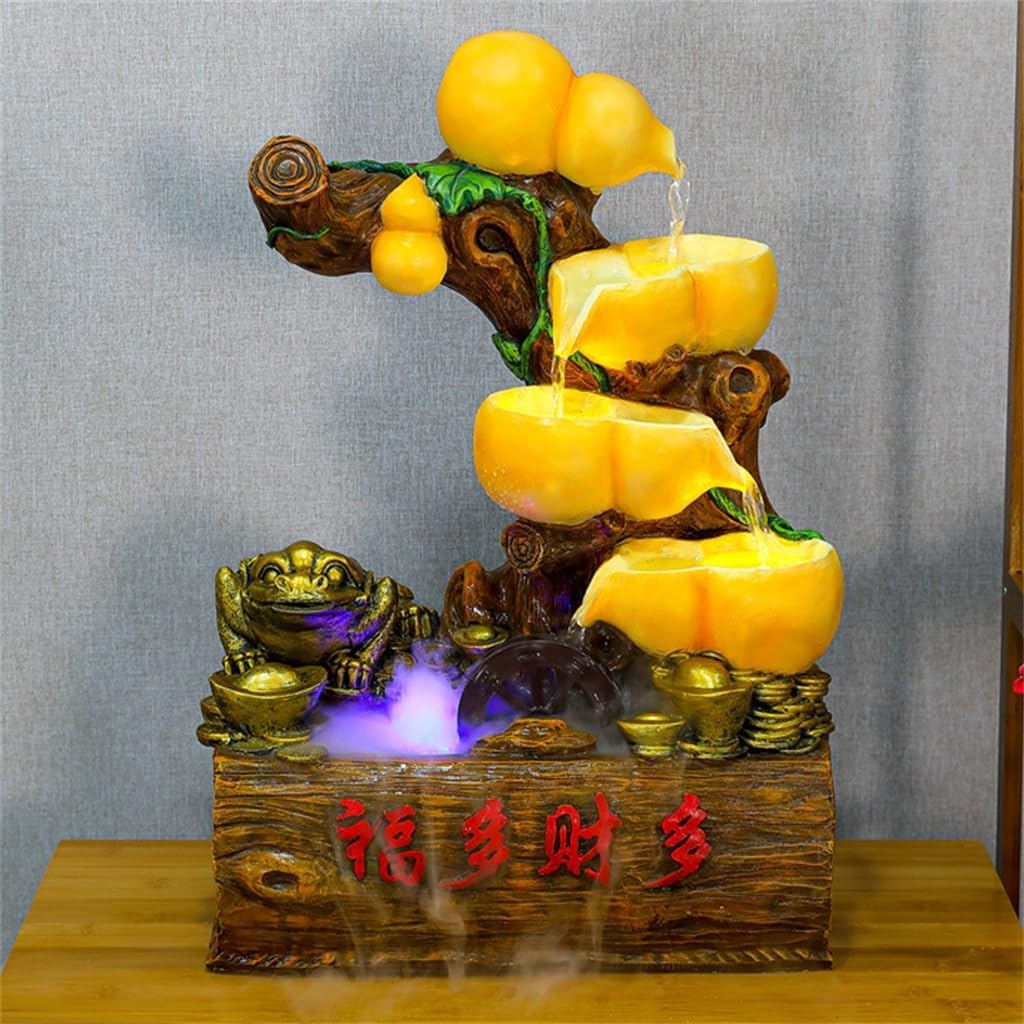 FMURY Calabash Water Fountain Decor for Home Office