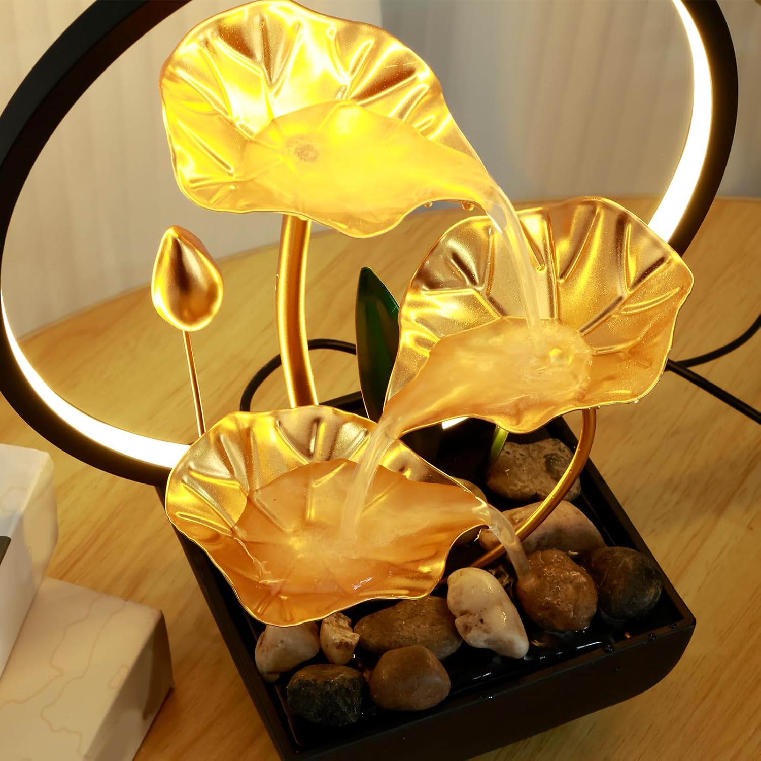 Indoor 4 Tier Waterfall Fountain with LED Lights