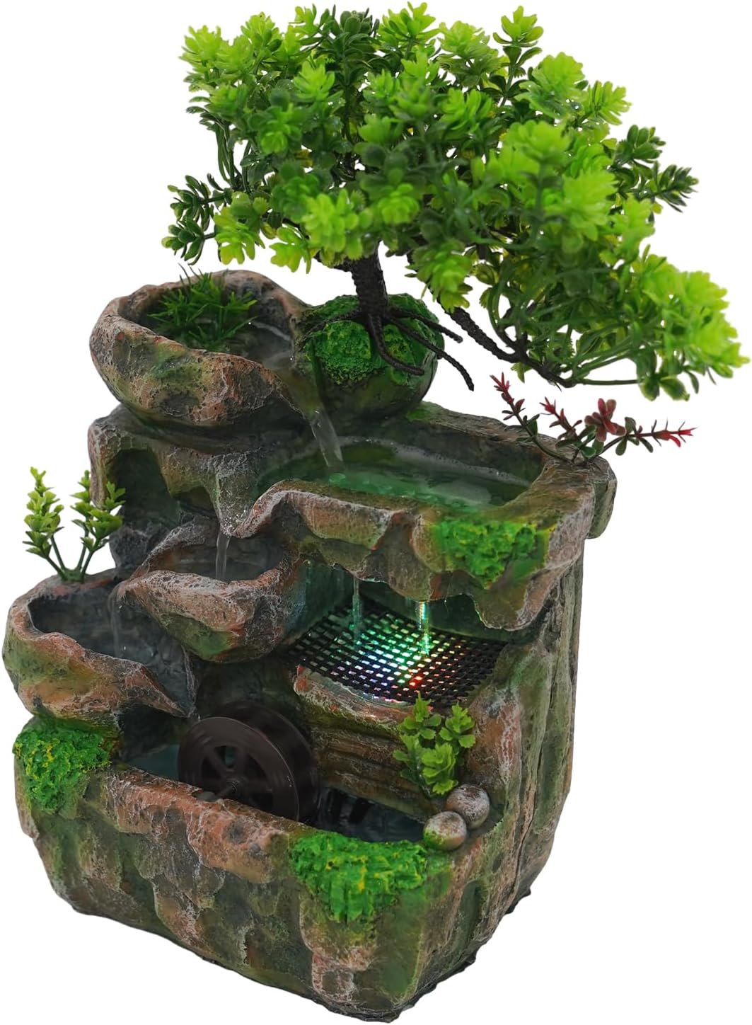 Gdrasuya10 Indoor LED Fountain with Waterfall and Rockery