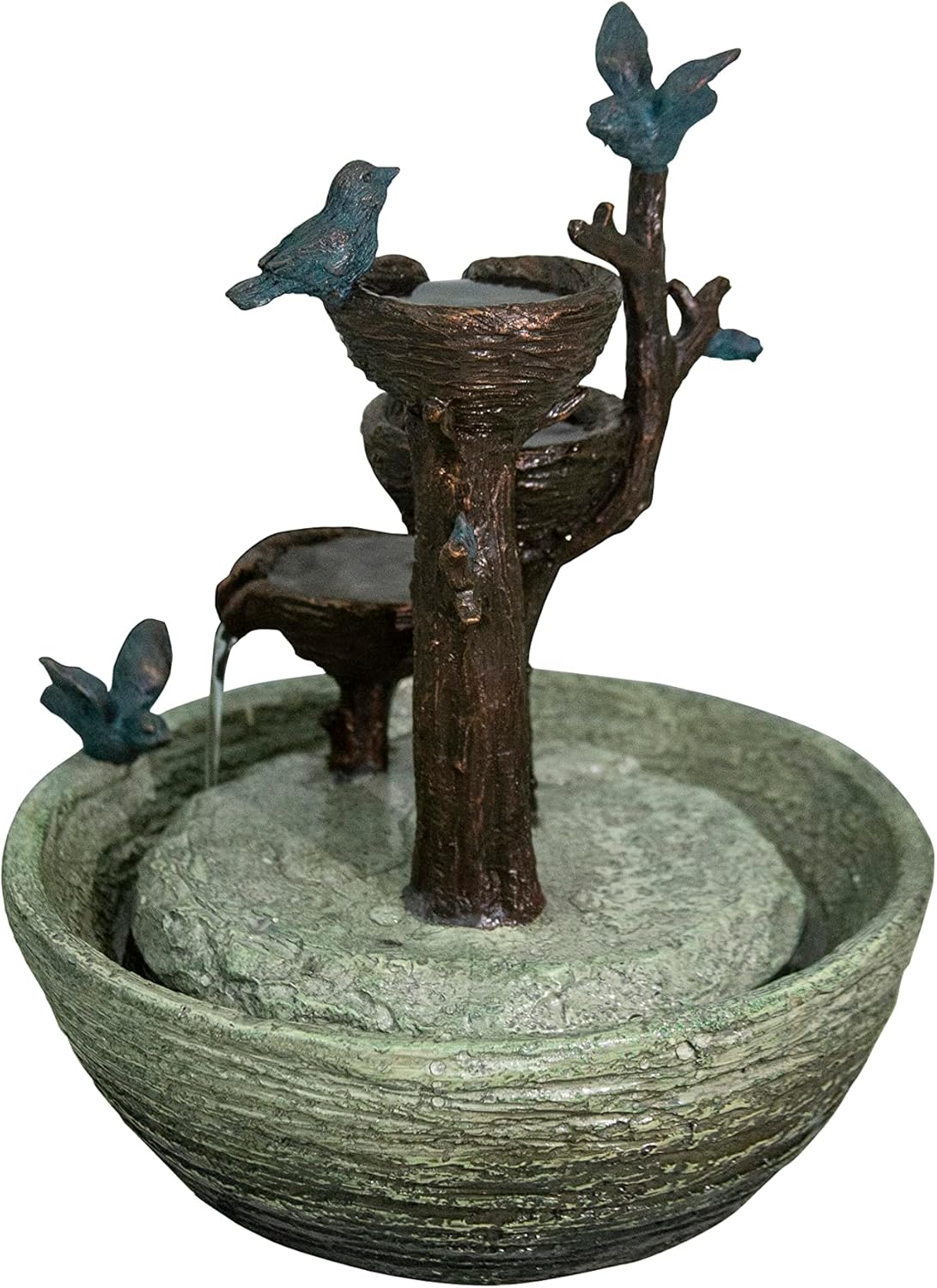 Hi-Line Gift Ltd Birds Playing Fountain Indoor Tabletop Decor
