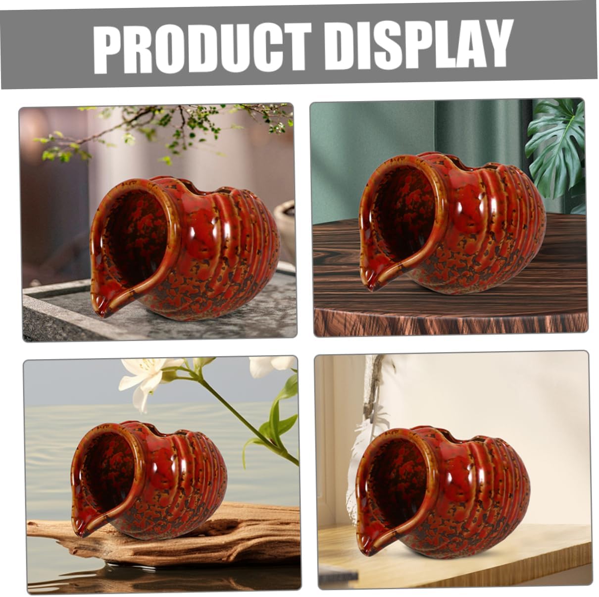 VINTORKY Clay Pot Water Fountain Rustic Zen Decor