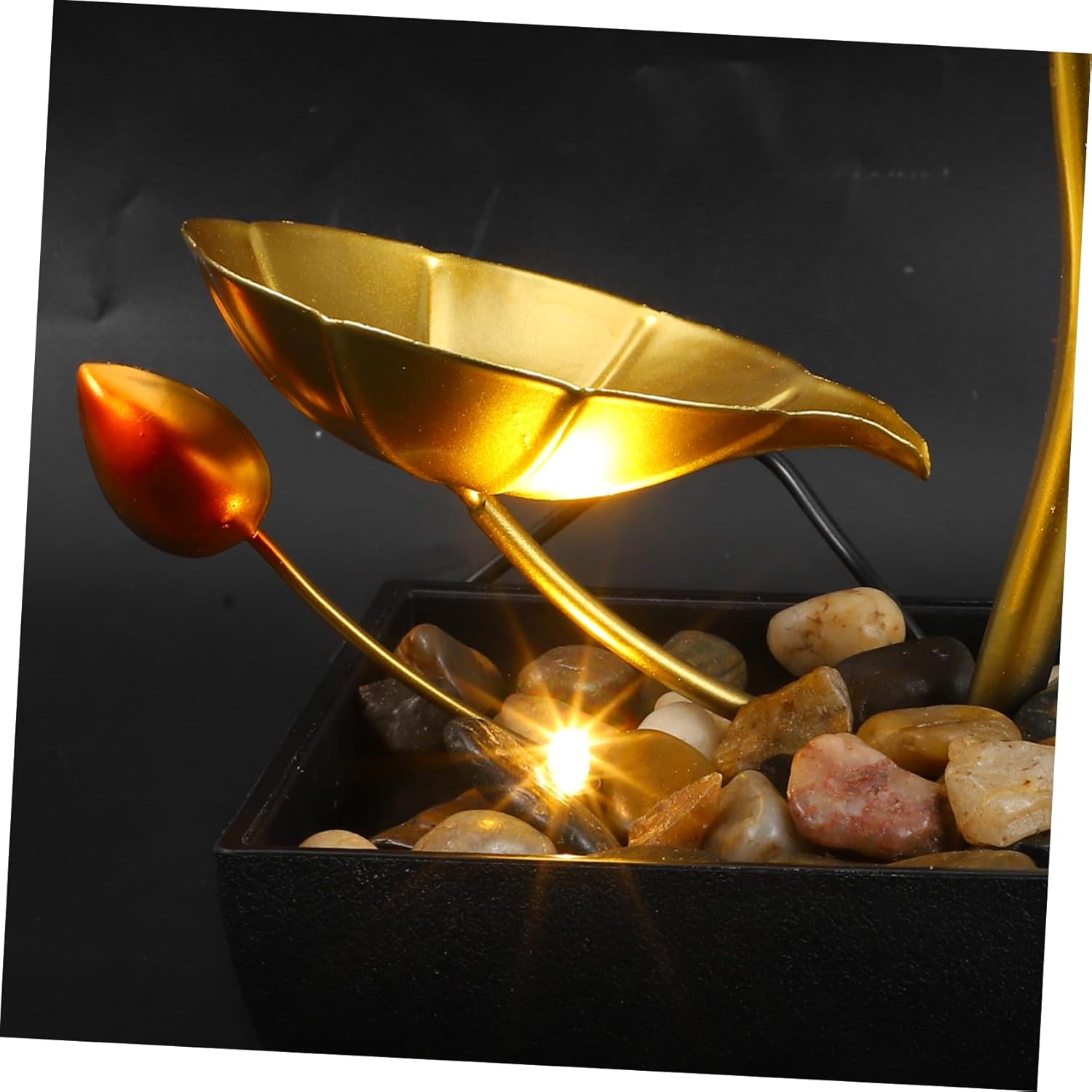 Indoor Waterfall Fountain with Leaf Design for Air Humidification