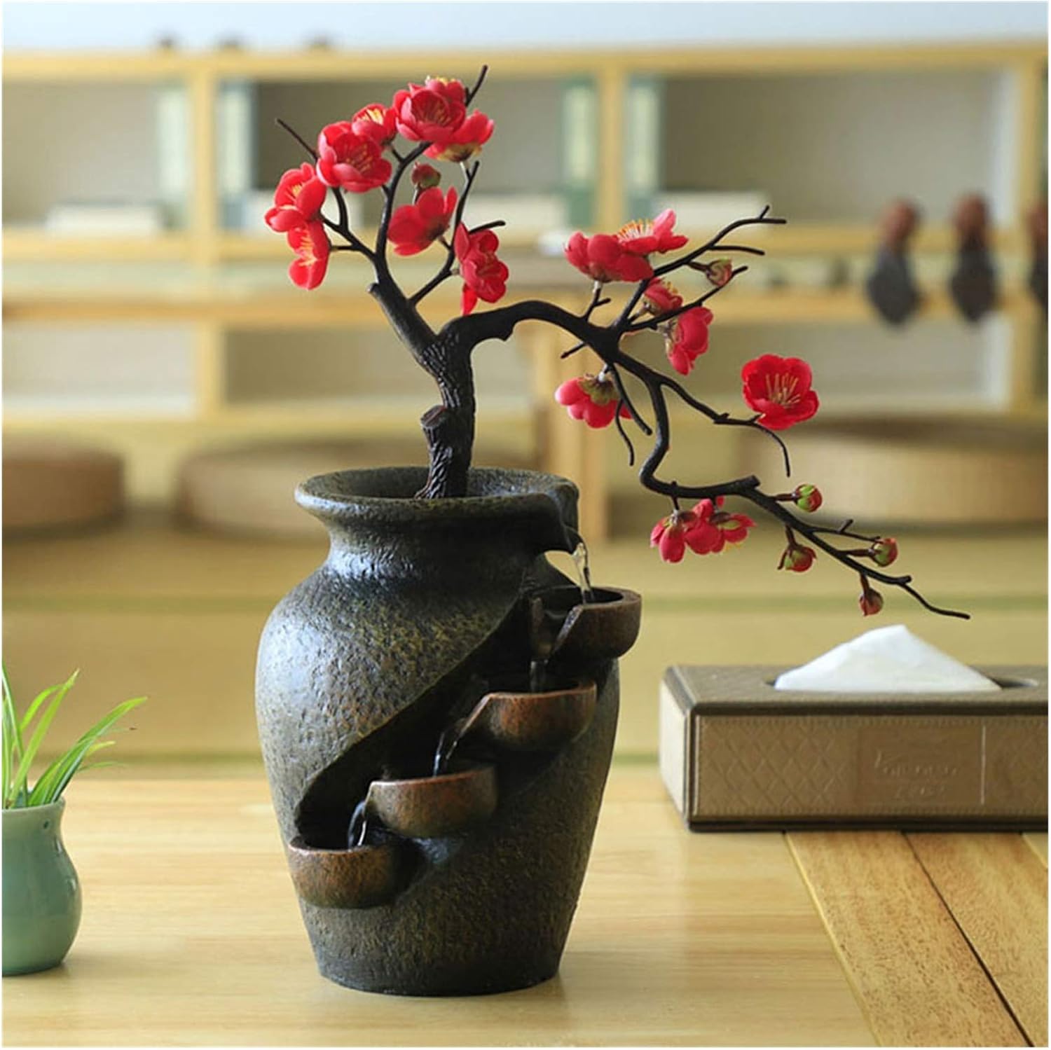 UYVI Tabletop Fountain Resin Indoor Decor 1576 Inches