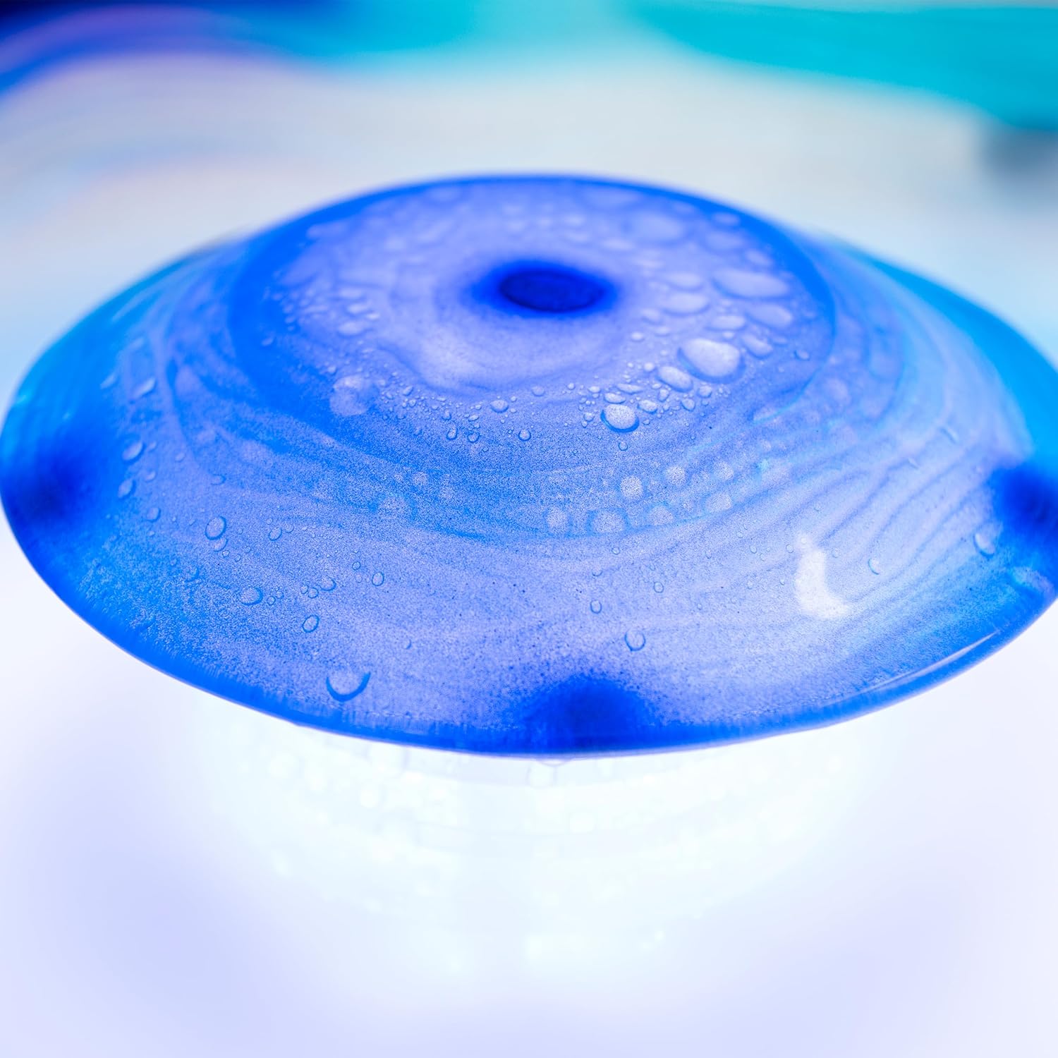 XBrand 8-Inch Tabletop Mist Fountain with 12 Color-Changing LED Lights and Inline Control