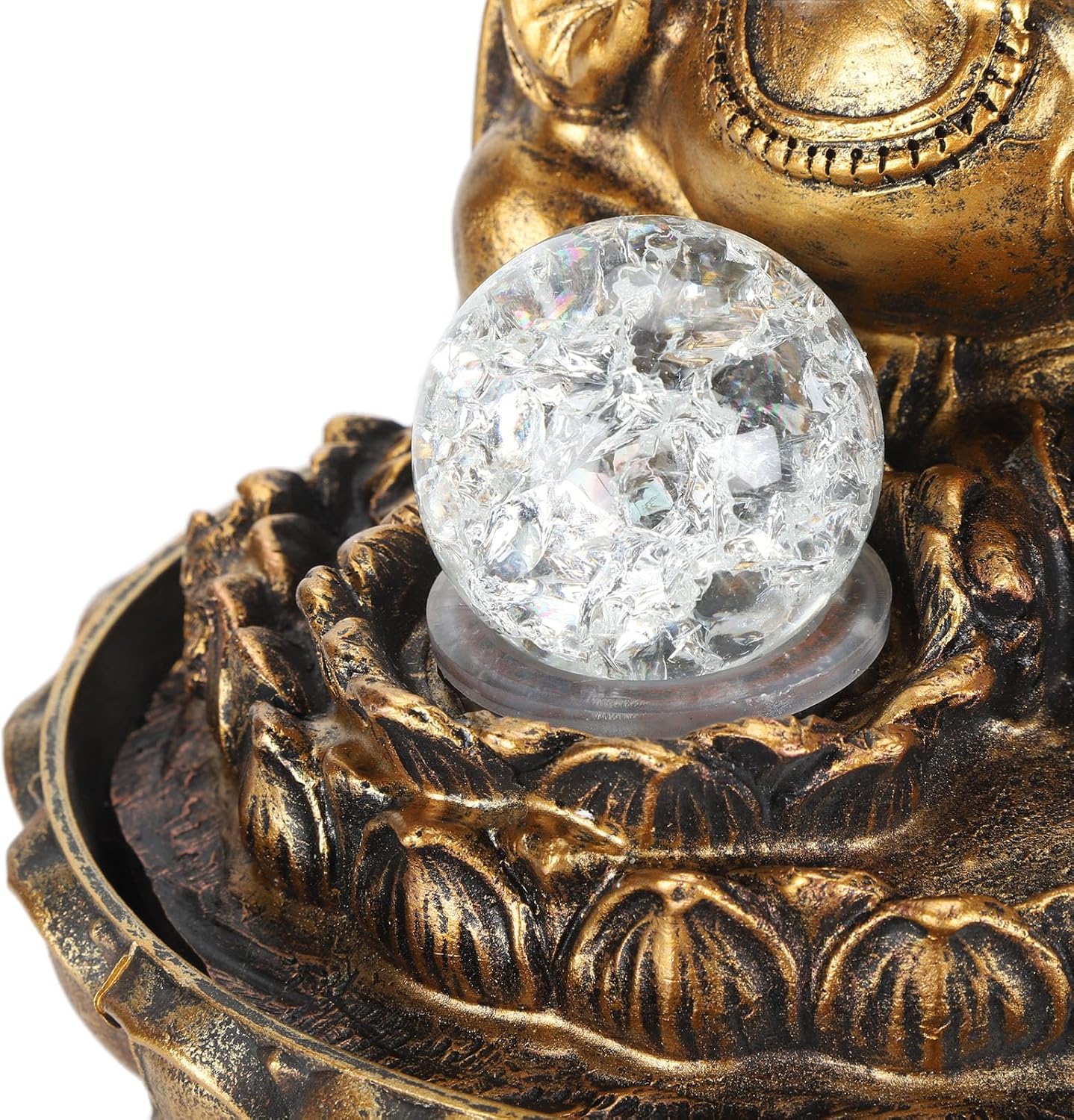 Resin Water Fountain Ganesha Statues Indoor Decorative Relaxing Humidifier with LED Light