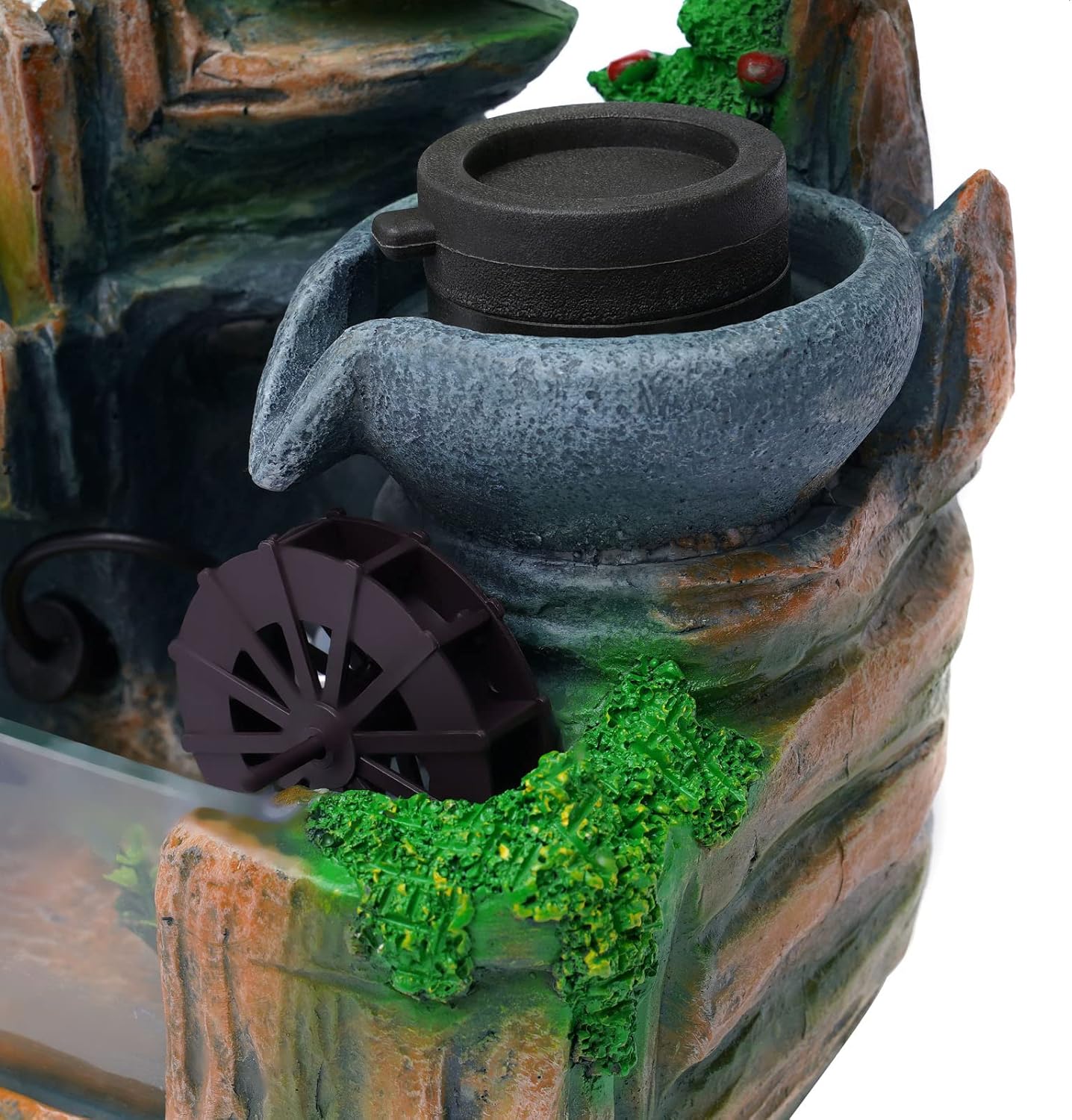 984x591x1063 Inches Tabletop Fountain with LED Light and Rolling Ball