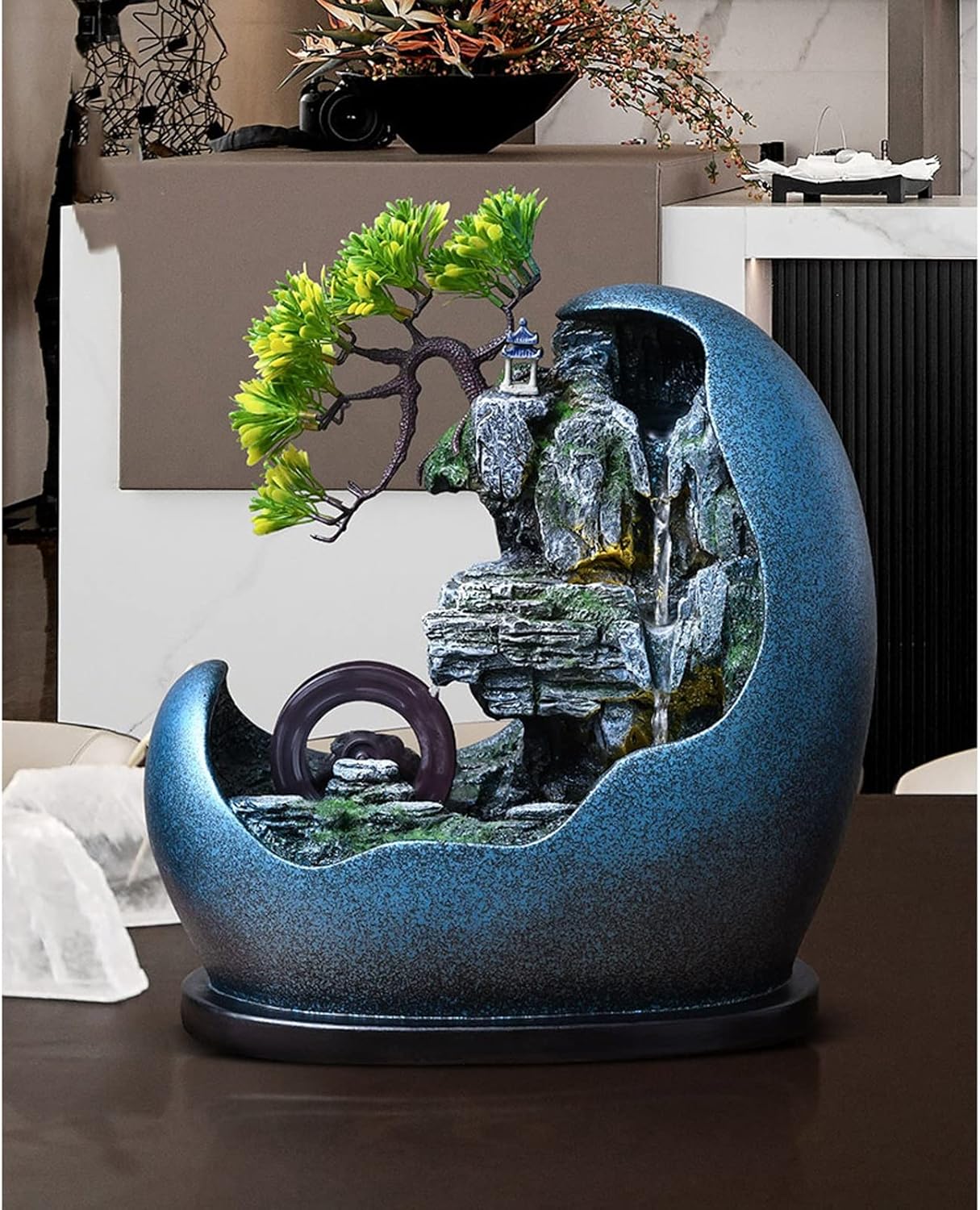 Elegant Artificial Bonsai Water Fountain for Home and Office