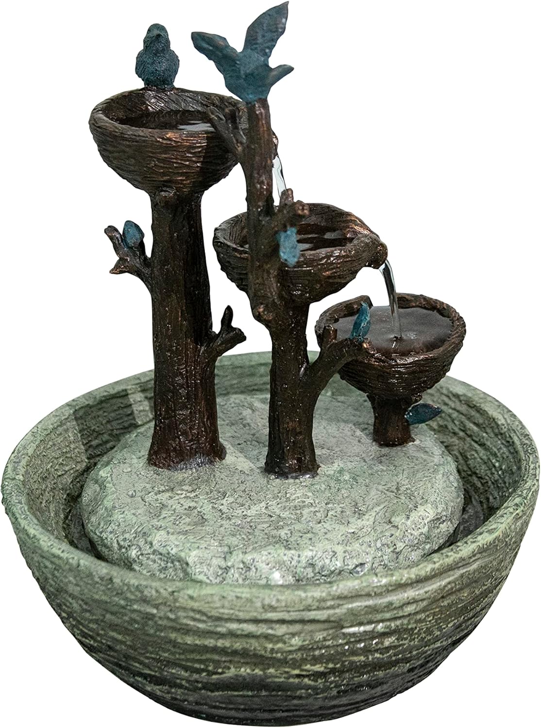Hi-Line Gift Ltd Birds Playing Fountain Indoor Tabletop Decor