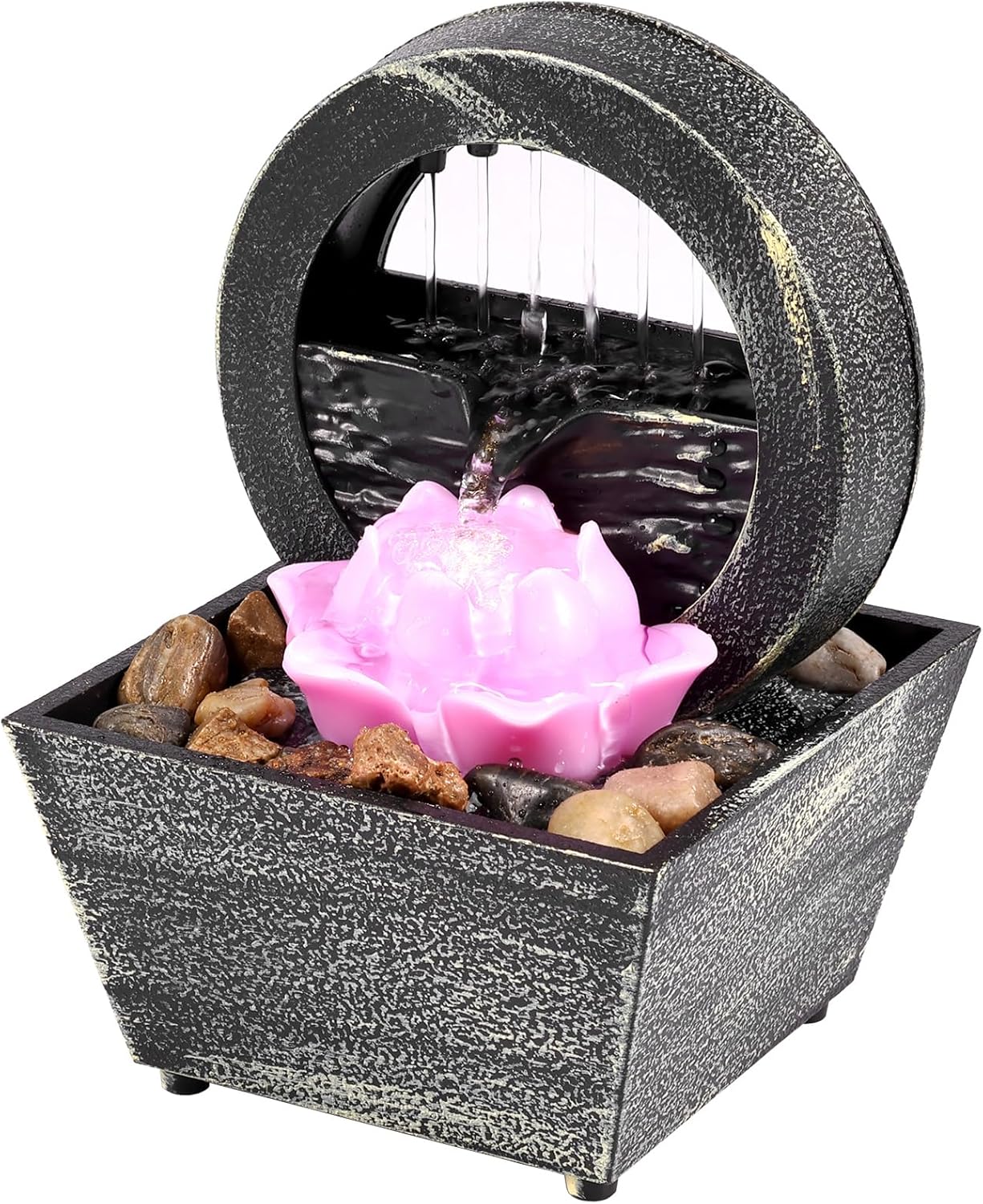 Tabletop Water Fountain with Light and Sound