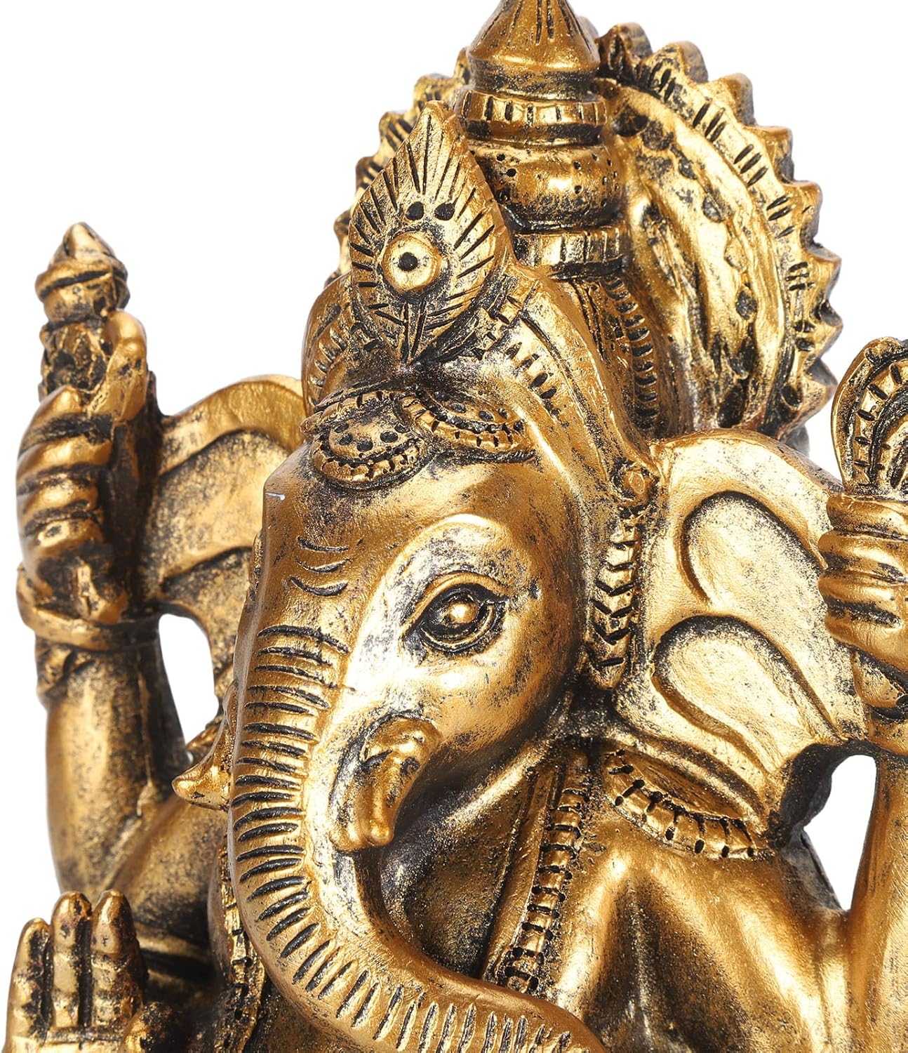 Resin Water Fountain Ganesha Statues Indoor Decorative Relaxing Humidifier with LED Light