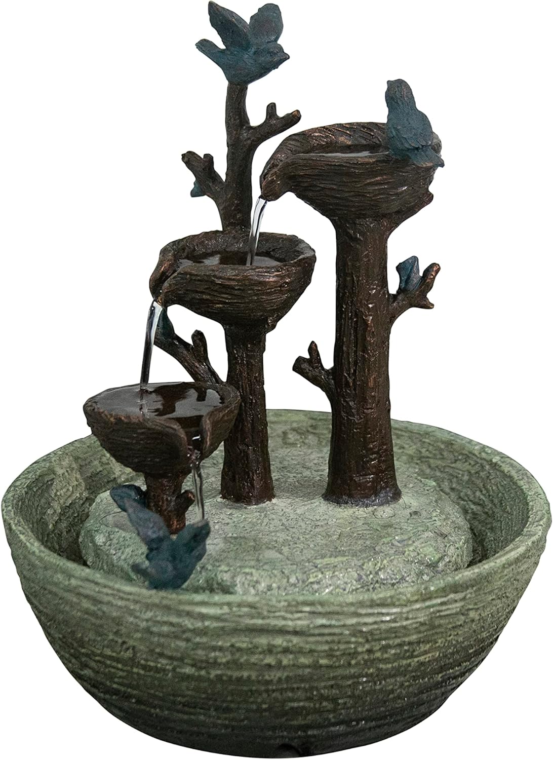 Hi-Line Gift Ltd Birds Playing Fountain Indoor Tabletop Decor