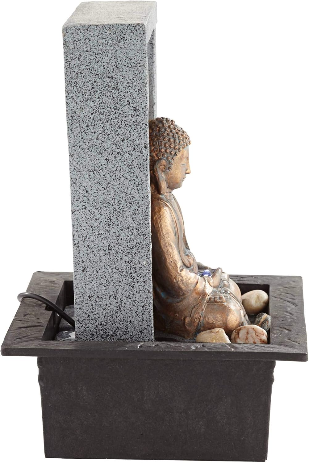 Meditating Buddha 11 Inch High Indoor Decor Tabletop Fountain