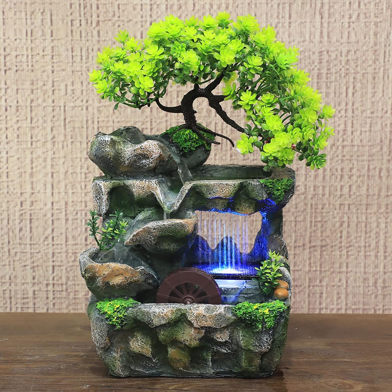 Xianikoho Indoor Tabletop Water Fountain with LED Lights