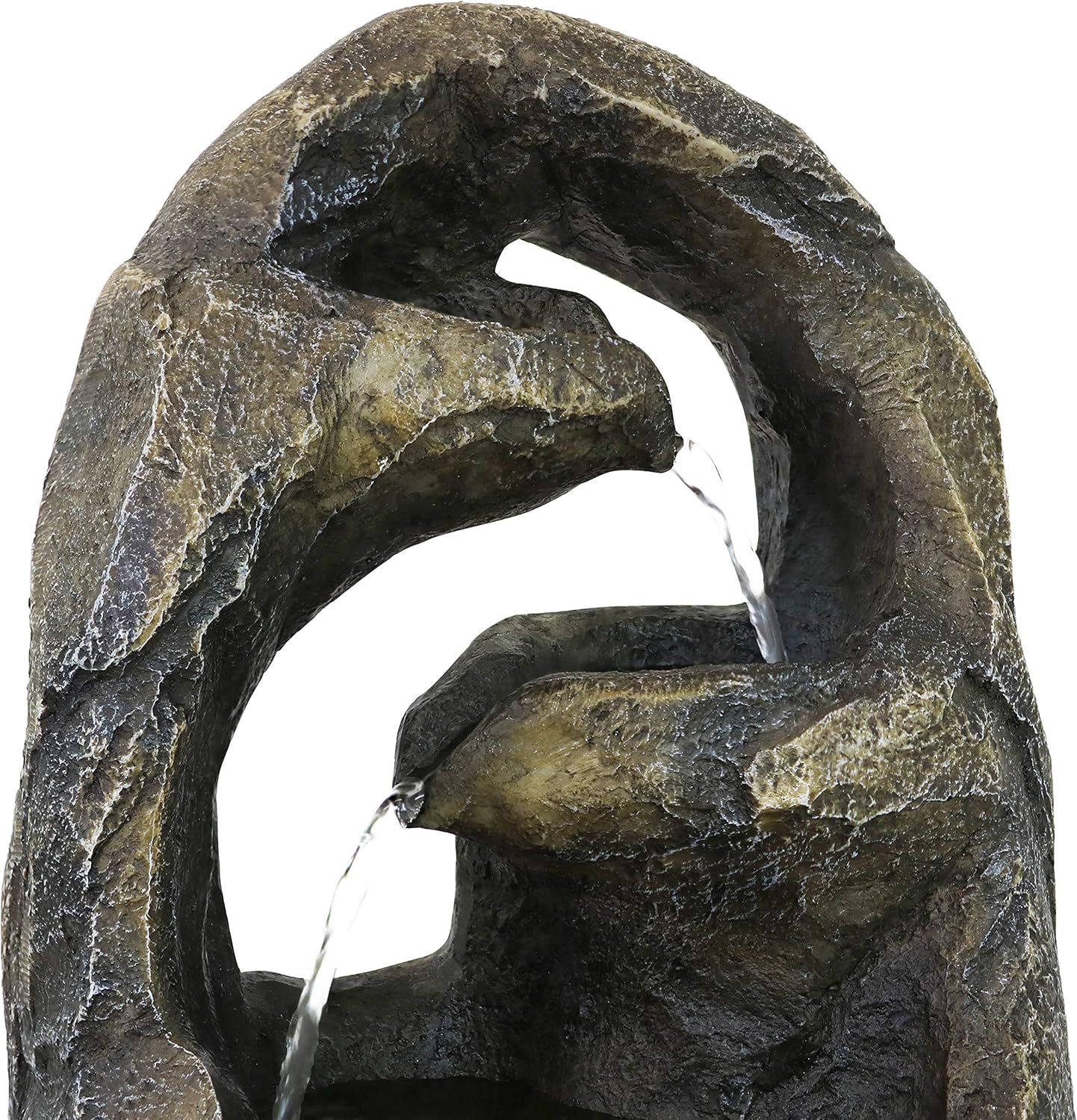Sunnydaze Cavernous Rock Tiers Indoor Fountain - 12 Inch Decor